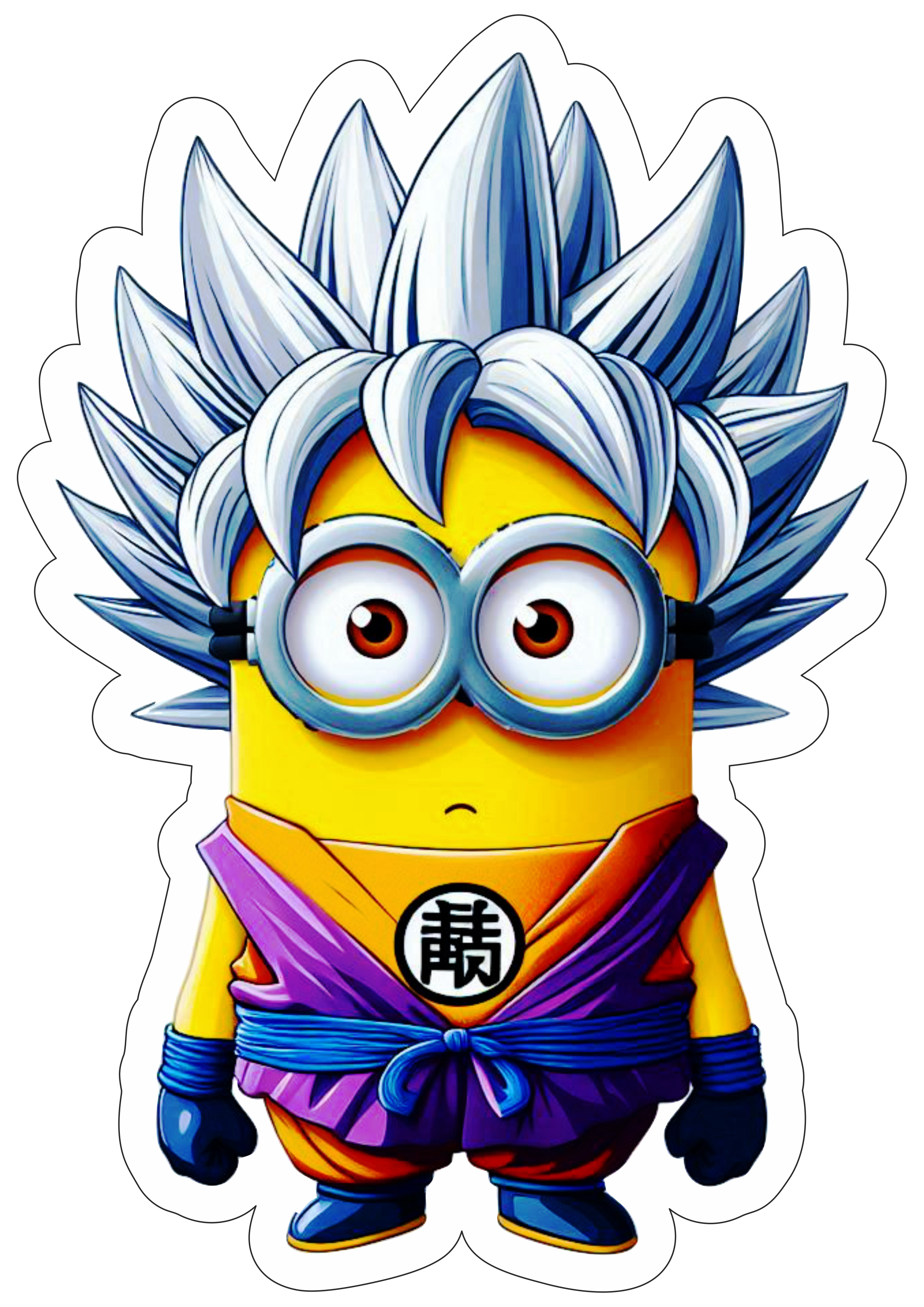 Desenho infantil Minions dragon ball Z funny images artes visuais super saiyajin fundo transparente clipart vetor ilustração png