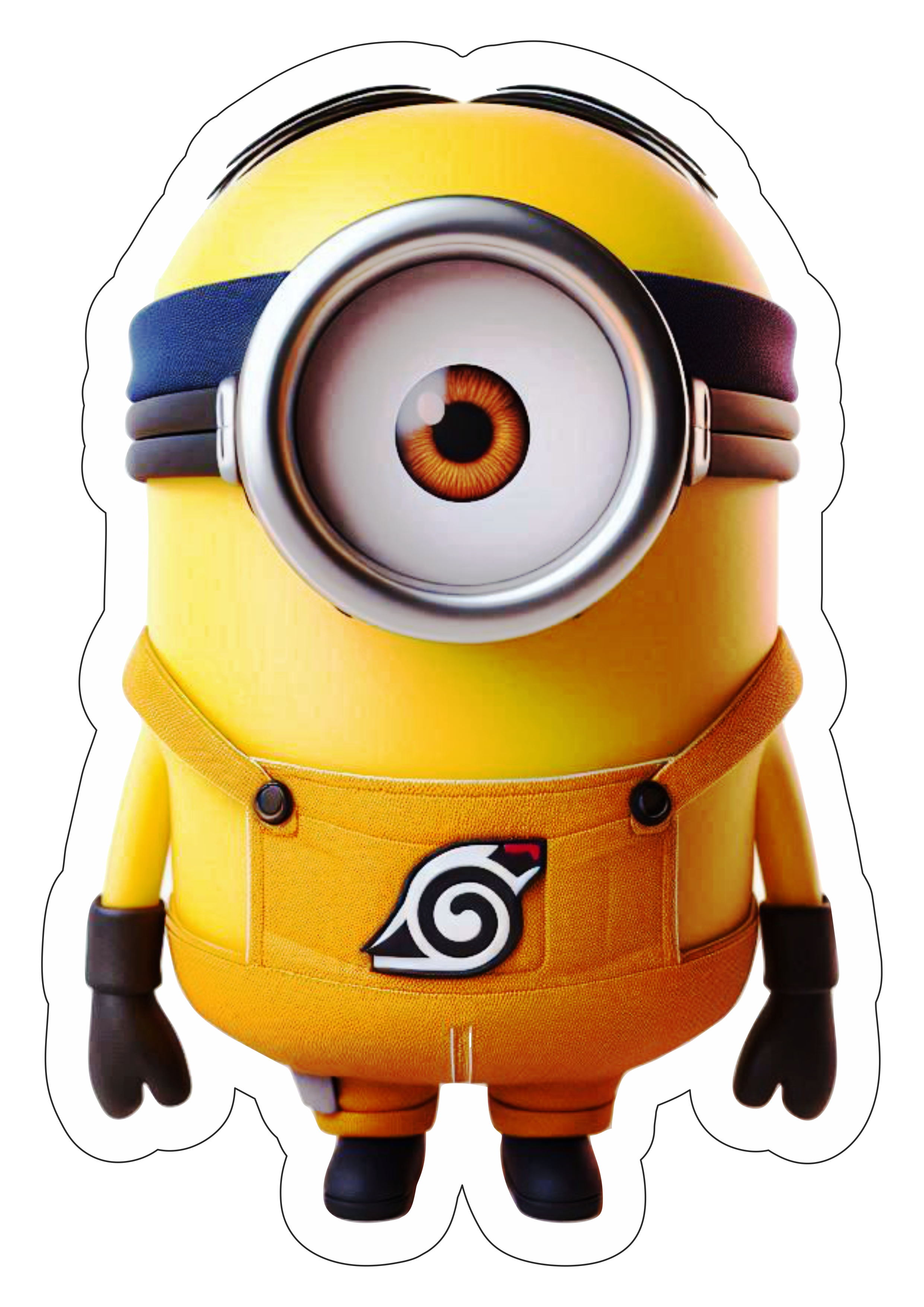 Minions imagem engraçada fantasiado de naruto png