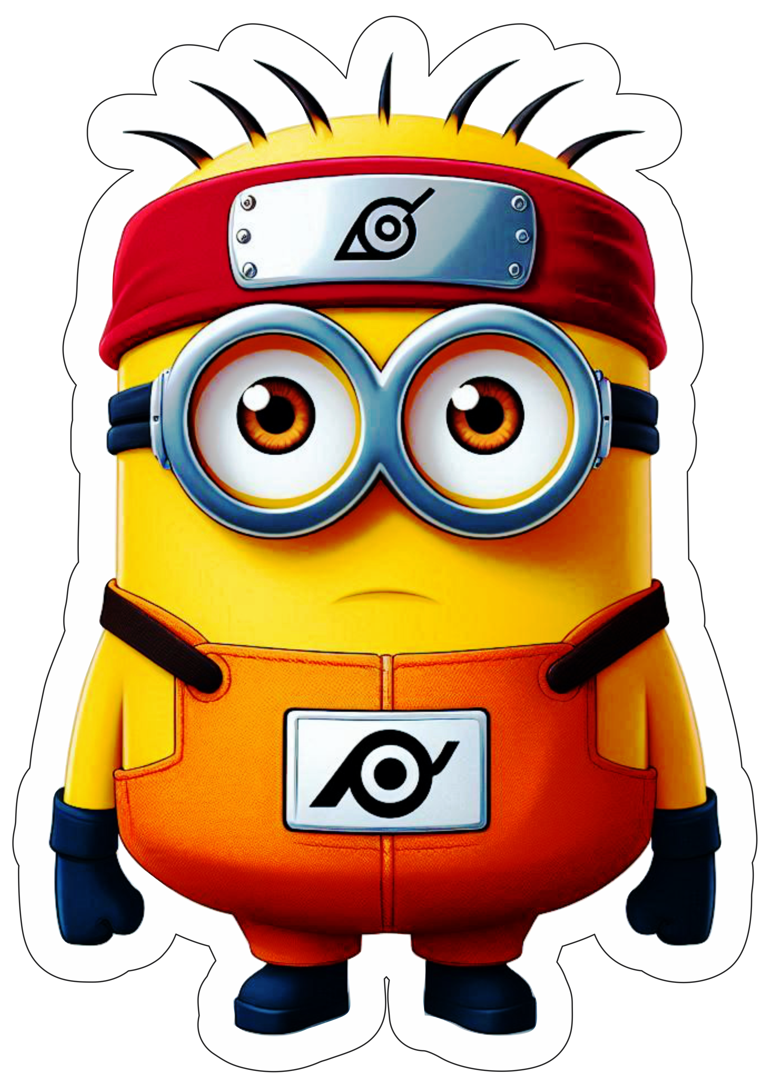 Minions imagem engraçada fantasiado de naruto otaku png