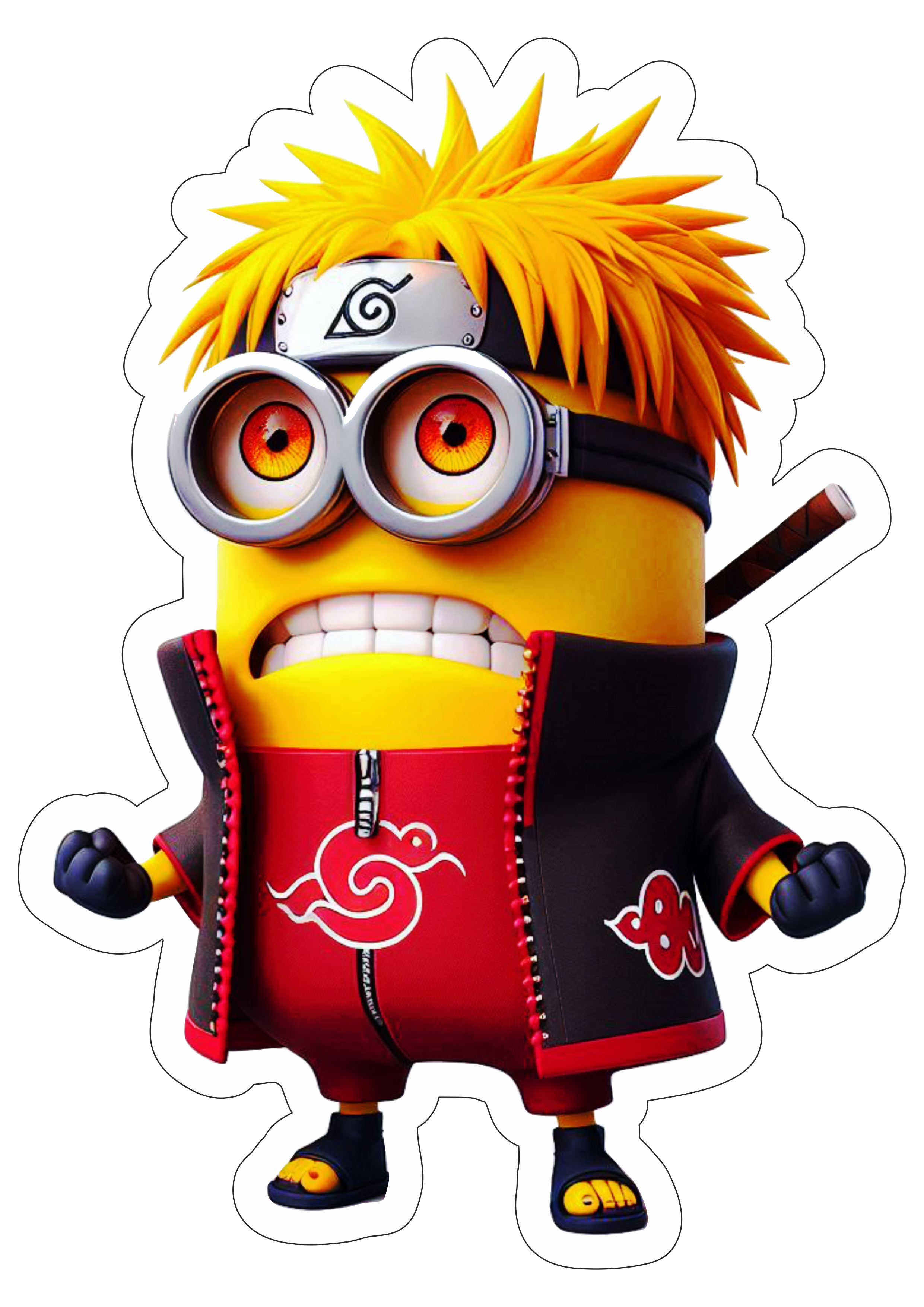 Minions Naruto animação infantil imagens para recorte otaku contorno anime akatsuki png