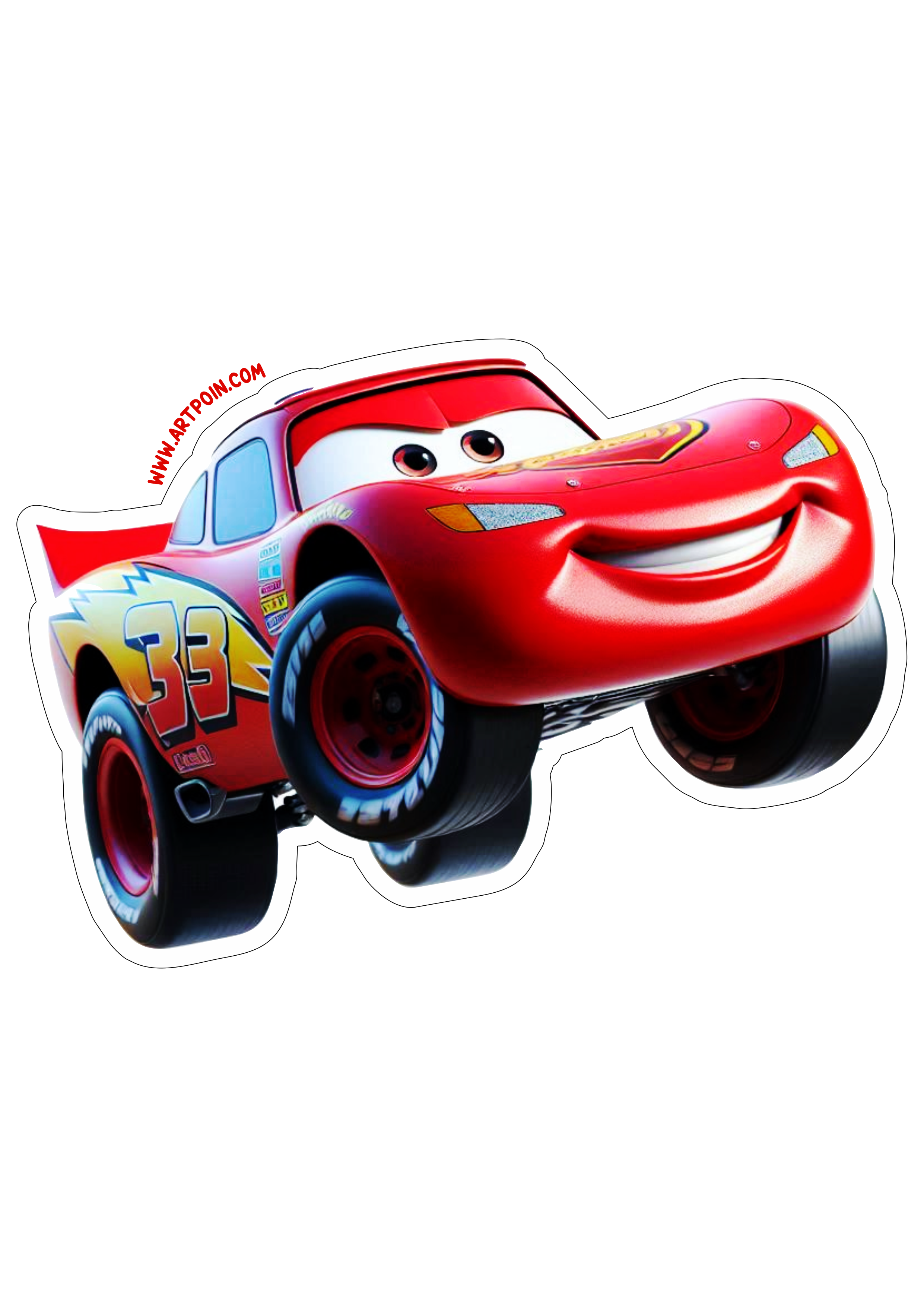 Relâmpago McQueen Disney Carros animação imagem com contorno free fundo transparente ilustração png