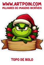 topo de bolo grinch natal