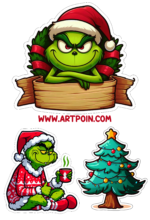 topo de bolo grinch natal1