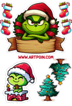 topo de bolo grinch natal3