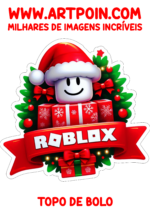 Roblox topo de bolo aniversário tema natal