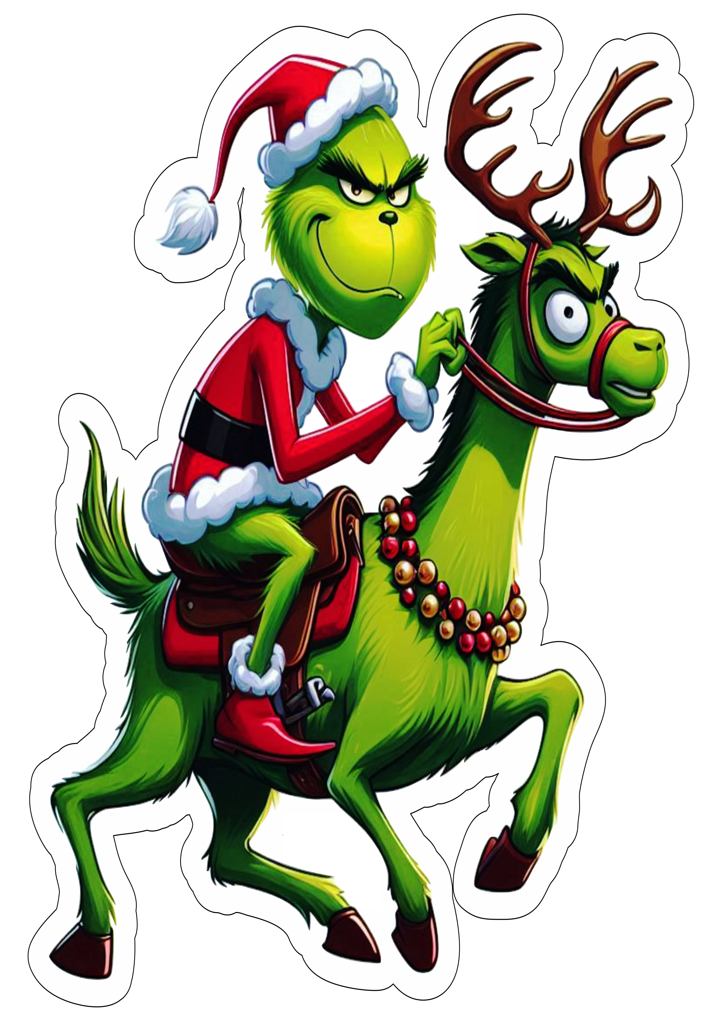 Imagens de natal Grinch desenho rena funny image fundo transparente png