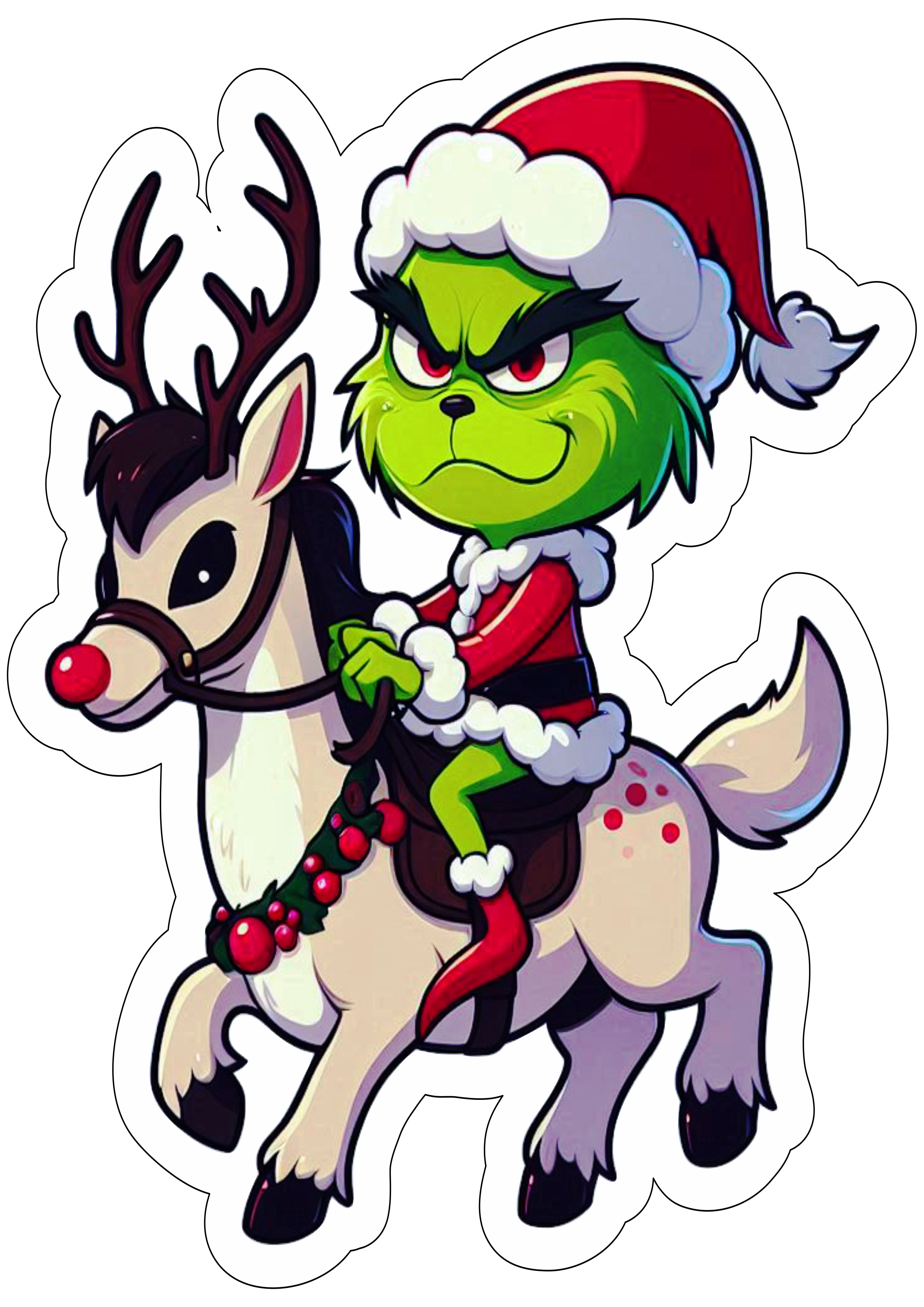 Imagens de natal Grinch desenho rena funny image fundo transparente ilustração png