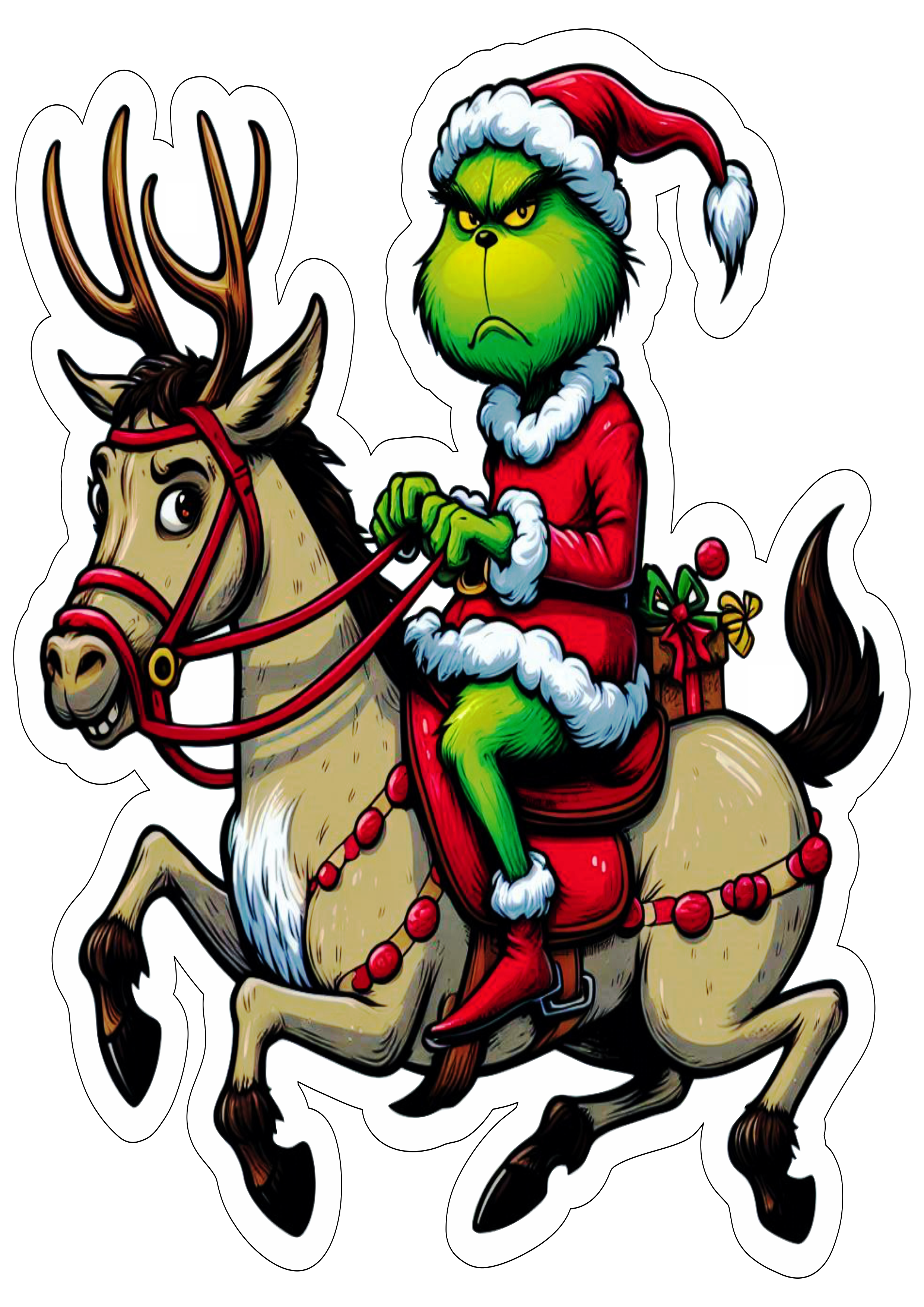 Imagens de natal Grinch desenho rena funny image fundo transparente ilustração clipart png