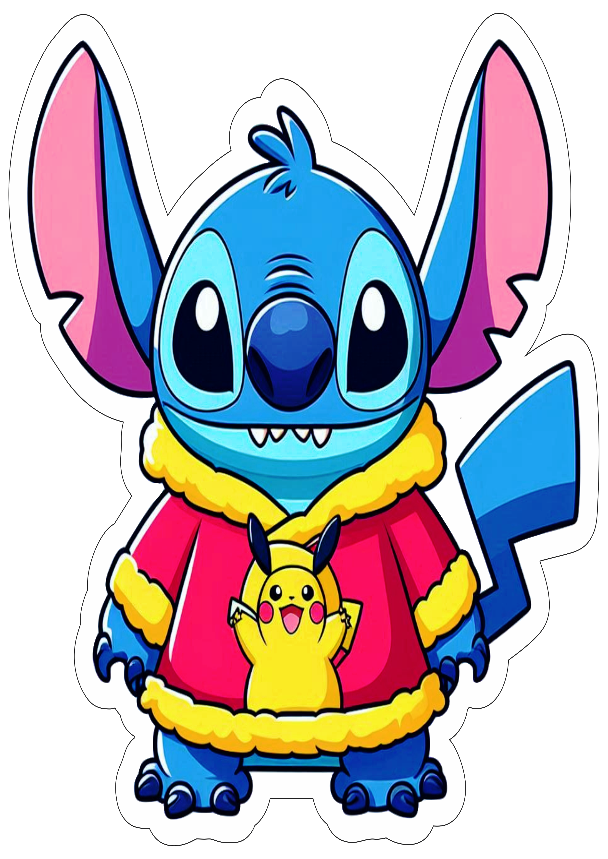 Desenho infantil Disney Lilo e Stitch monstrinho imagem com contorno personagem fictício download fundo transparente png