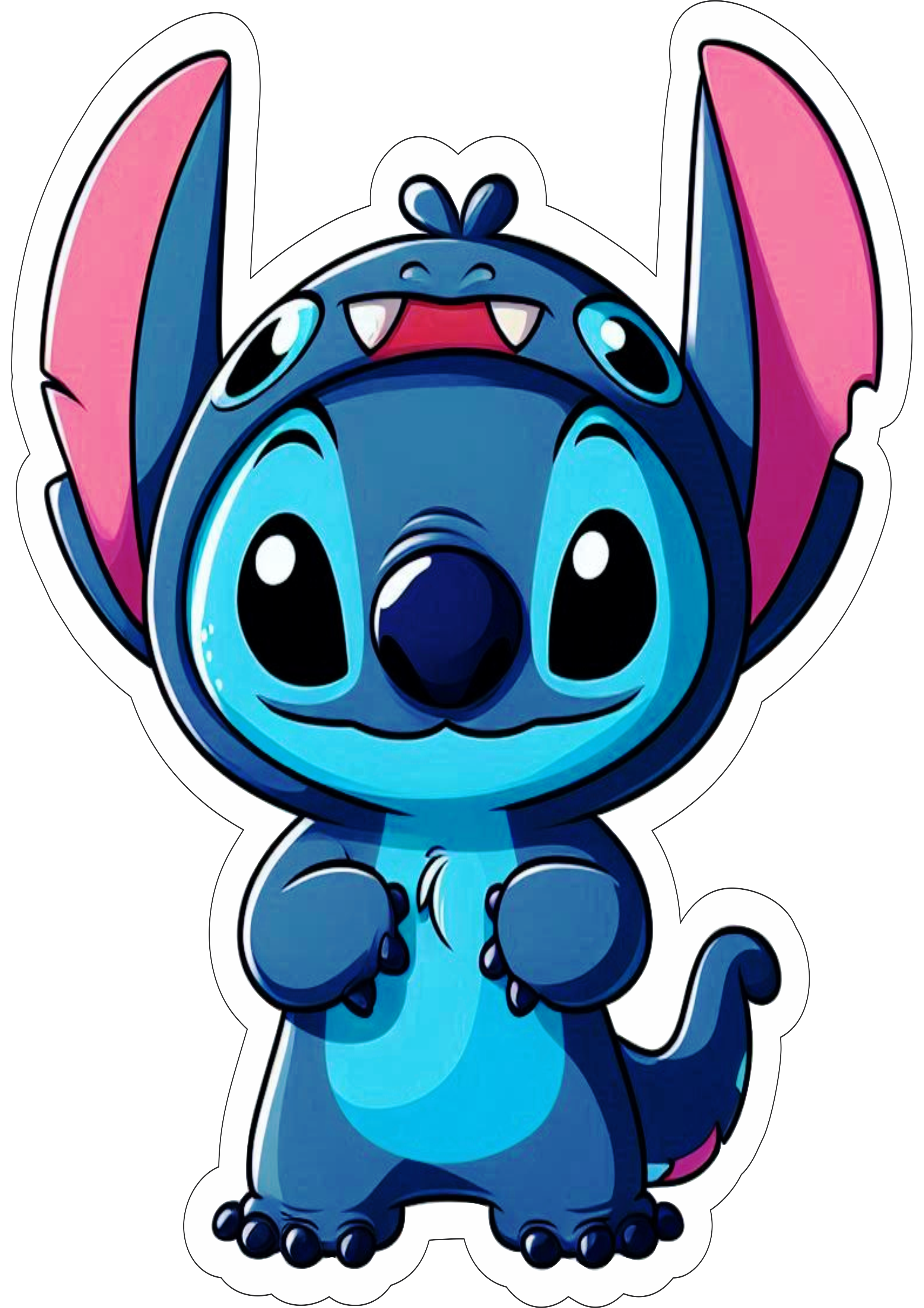 Desenho infantil Disney Lilo e Stitch monstrinho imagem com contorno personagem fictício download fundo transparente ilustração vetor png