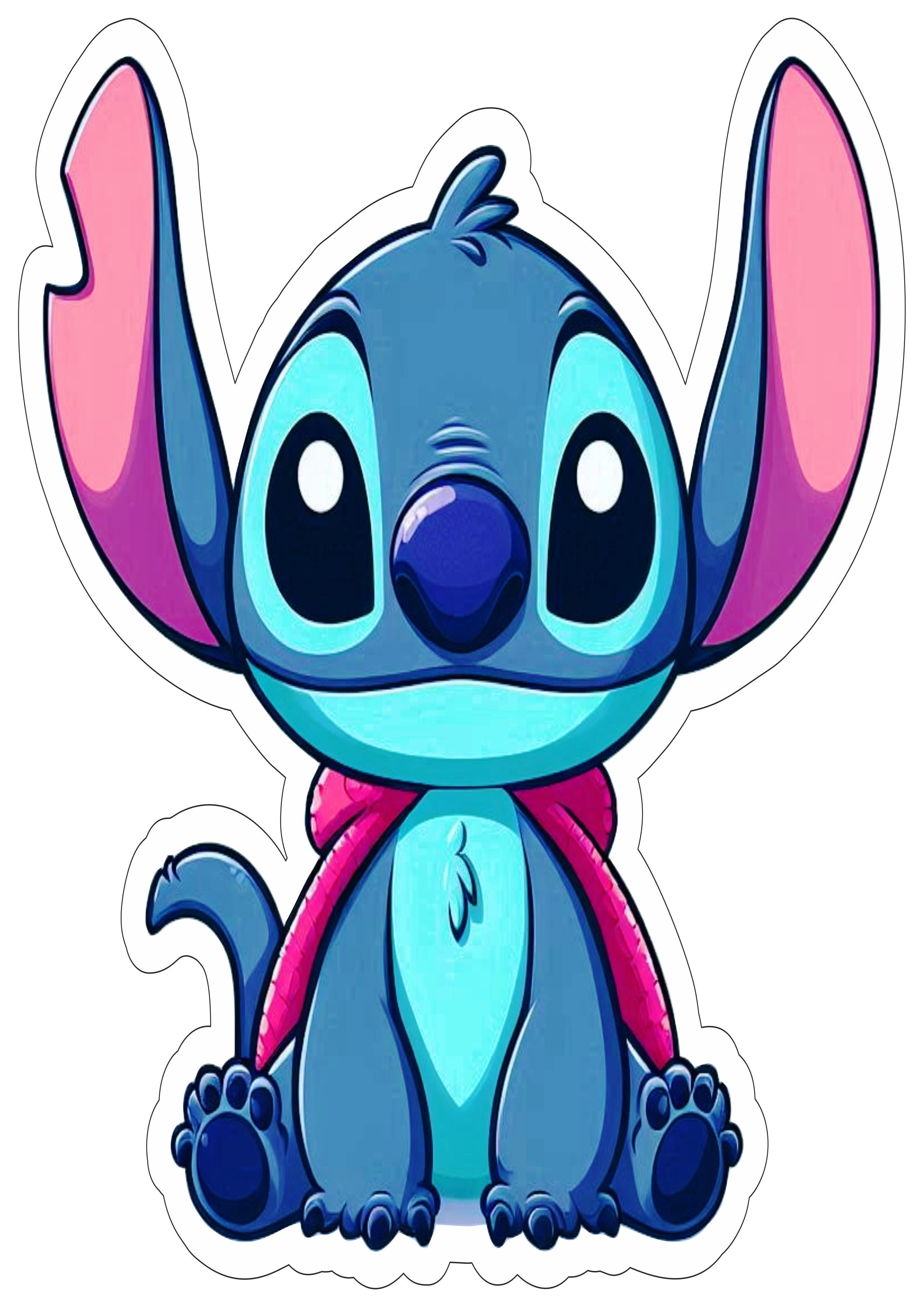 Desenho infantil Disney Lilo e Stitch monstrinho imagem com contorno personagem fictício fundo transparente ilustração vetor clipart png