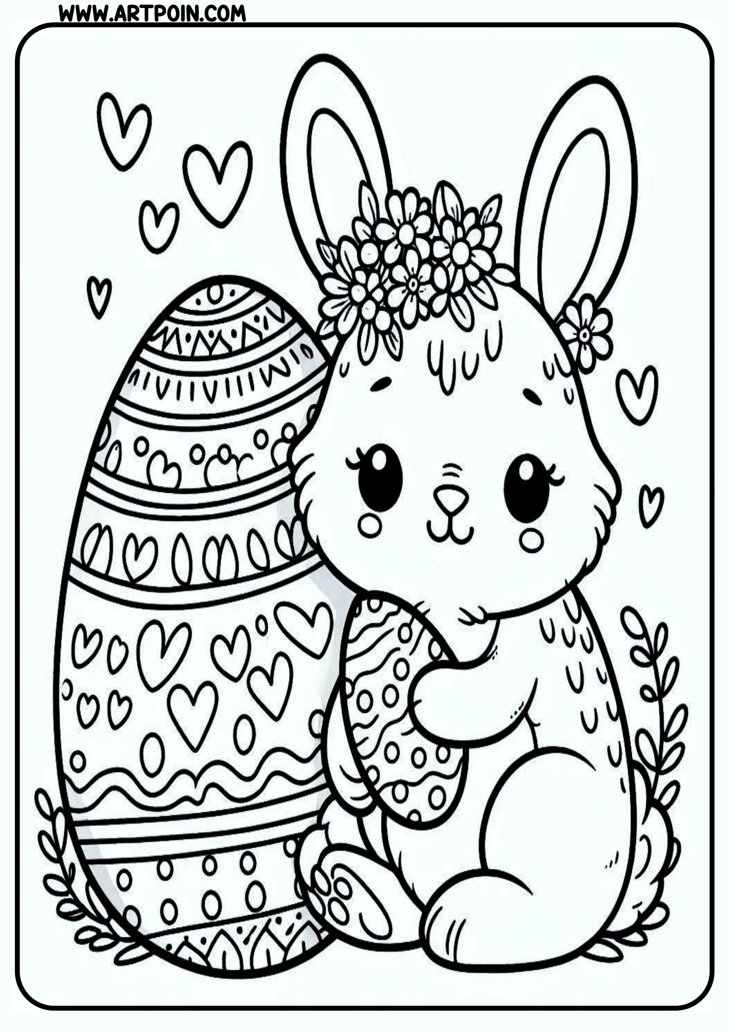 Desenho para colorir coelhinho da páscoa png