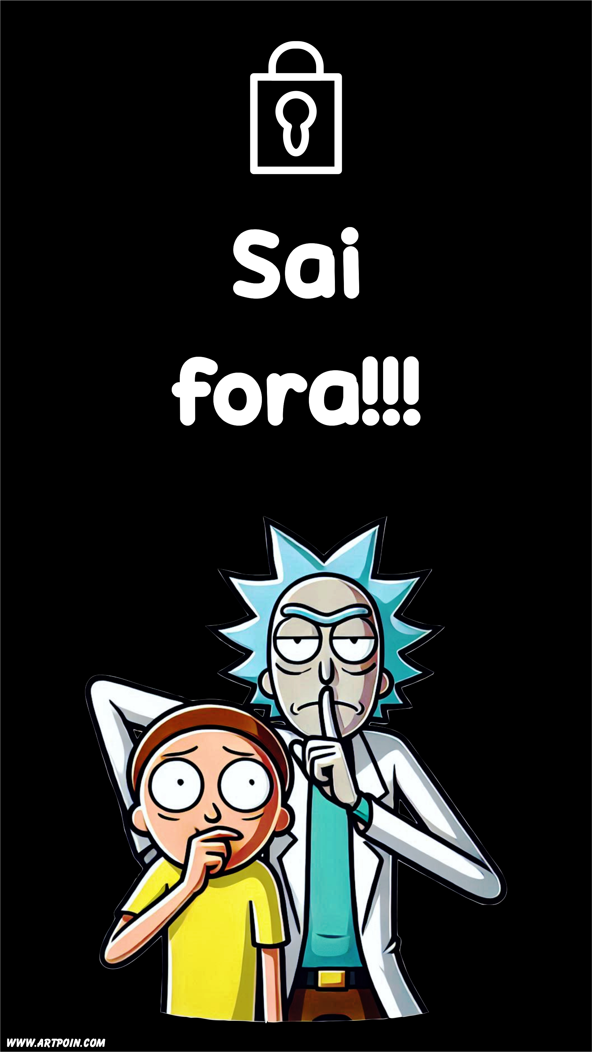 Imagem engraçada Rick and Morty bloqueio de tela papel de parede para celular png