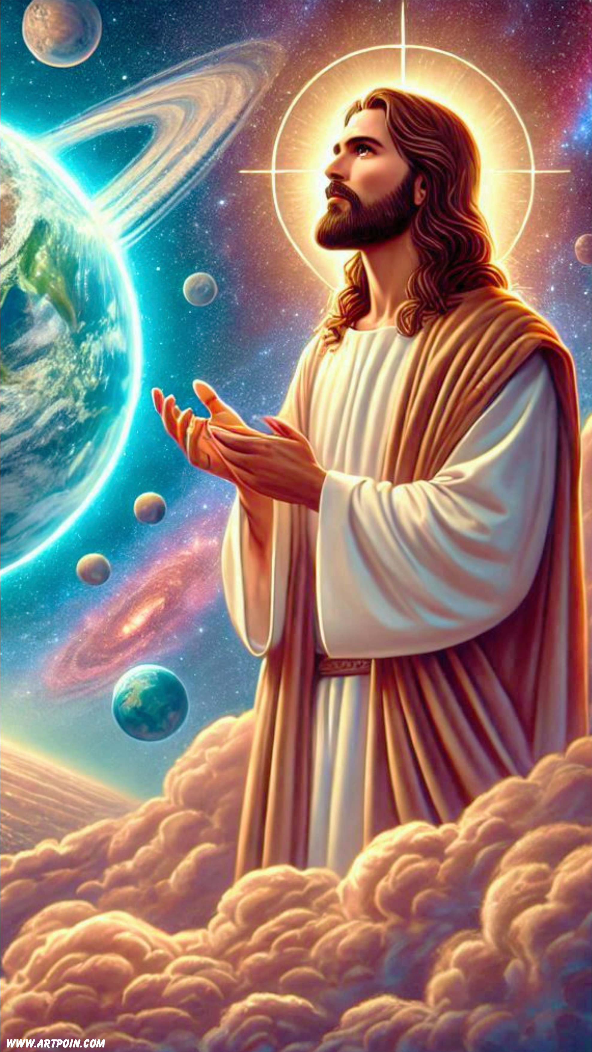 Jesus Cristo senhor do universo Deus papel de parede wallpaper para celular grátis para download free png