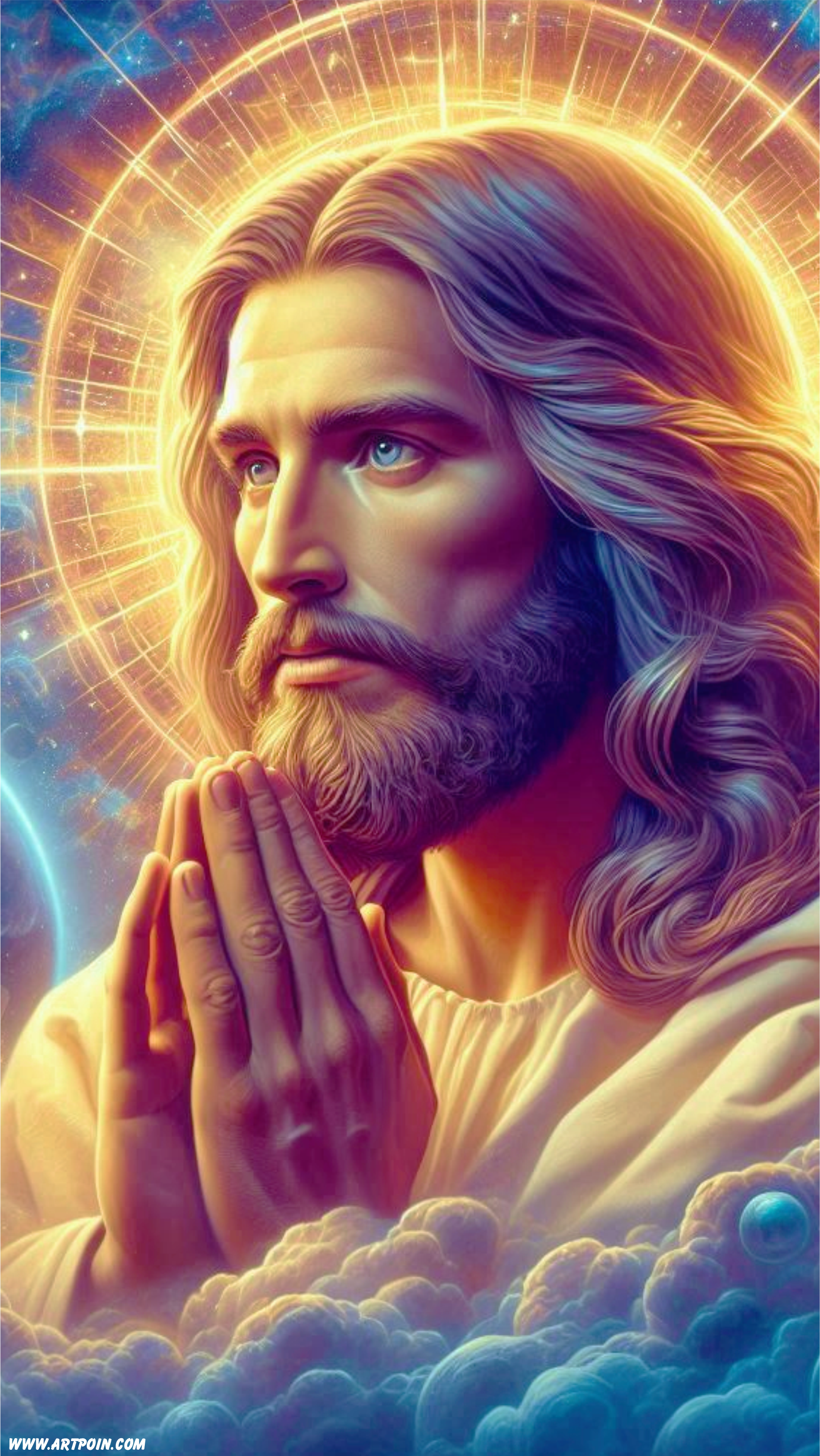 Jesus Cristo senhor do universo Deus papel de parede wallpaper para celular grátis para download oração religião cristianismo png