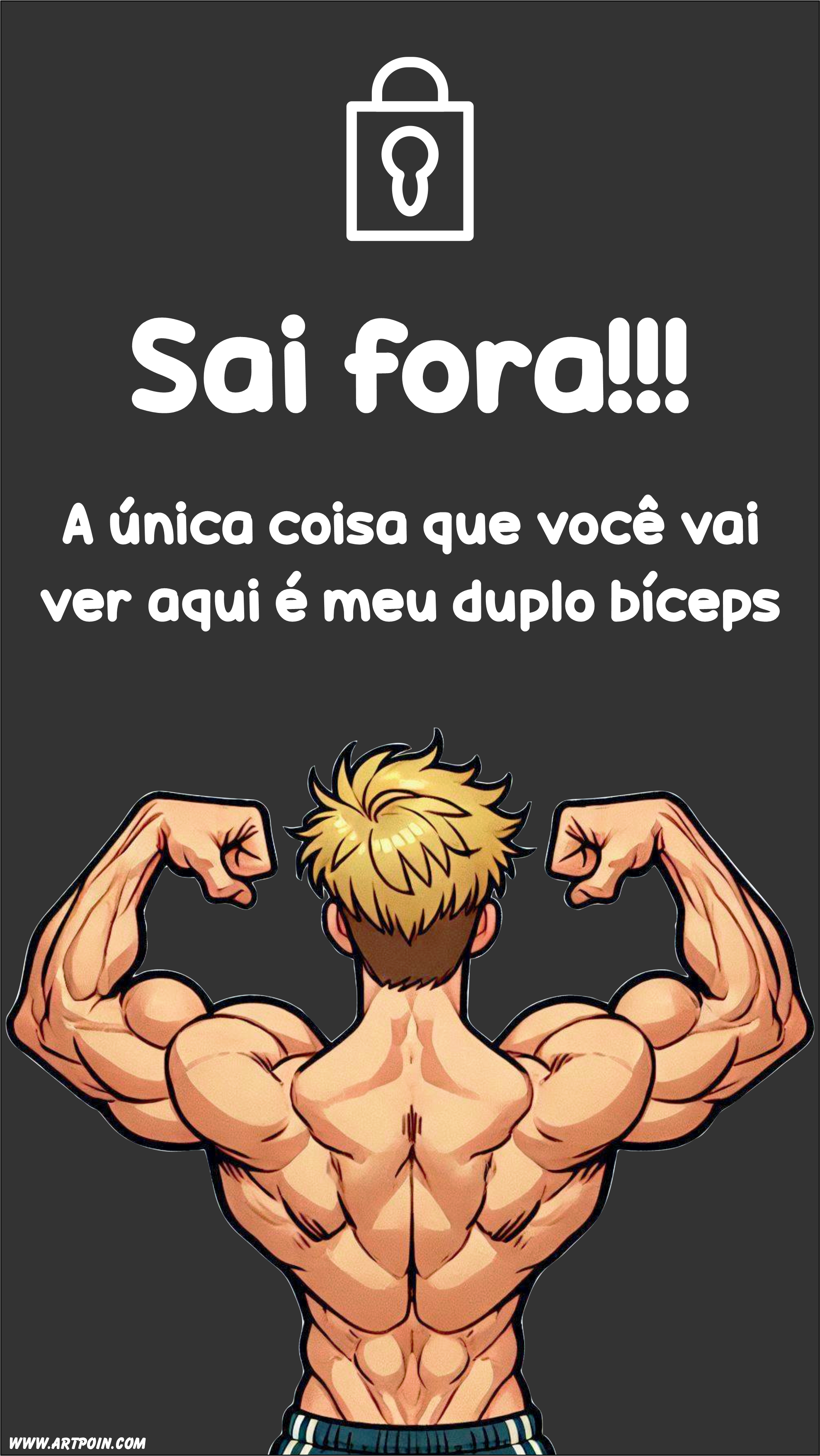 Wallpaper para celular bloqueio de tela maromba duplo bíceps de costa músculos artes grátis para download gym workout png