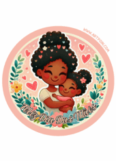 adesivo redondo feliz dia das mães para imprimir
