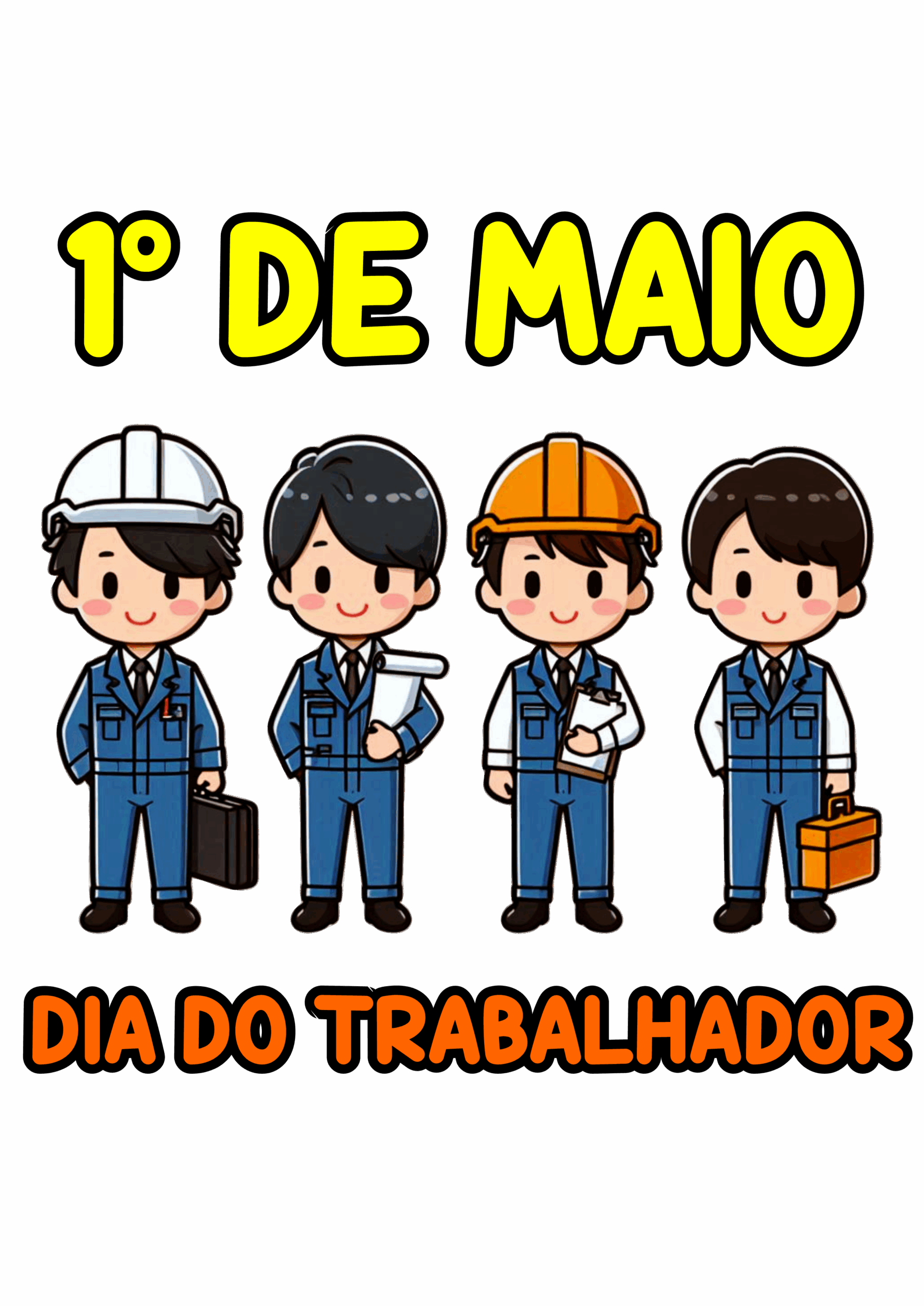 Dia do trabalhador 1° de maio clipart fundo transparente png