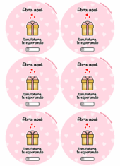 etiqueta para entrega redonda rosa2