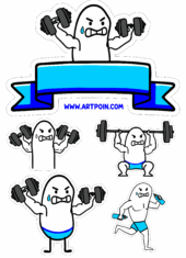 Topo de bolo musculação flork of cows