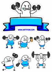 Topo de bolo musculação flork of cows1