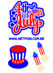 cake topper 4th july