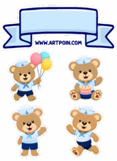 cake topper sailor teddy bear party decoration