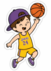 kids playing basketball lakers