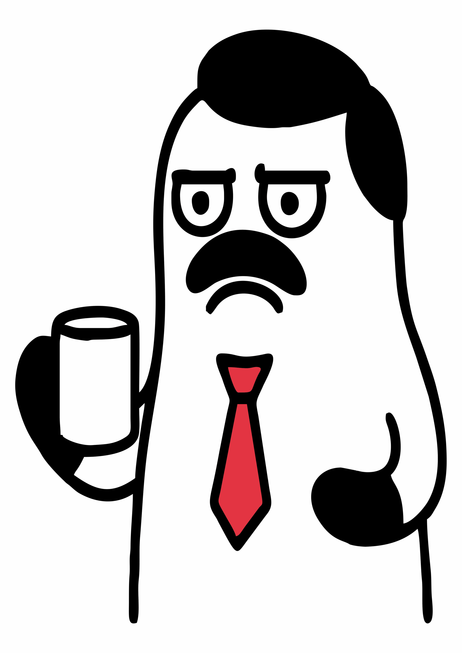 Flork of cows fathers day having coffee simple draw transparent background png