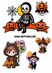 cake topper happy halloween party little boy