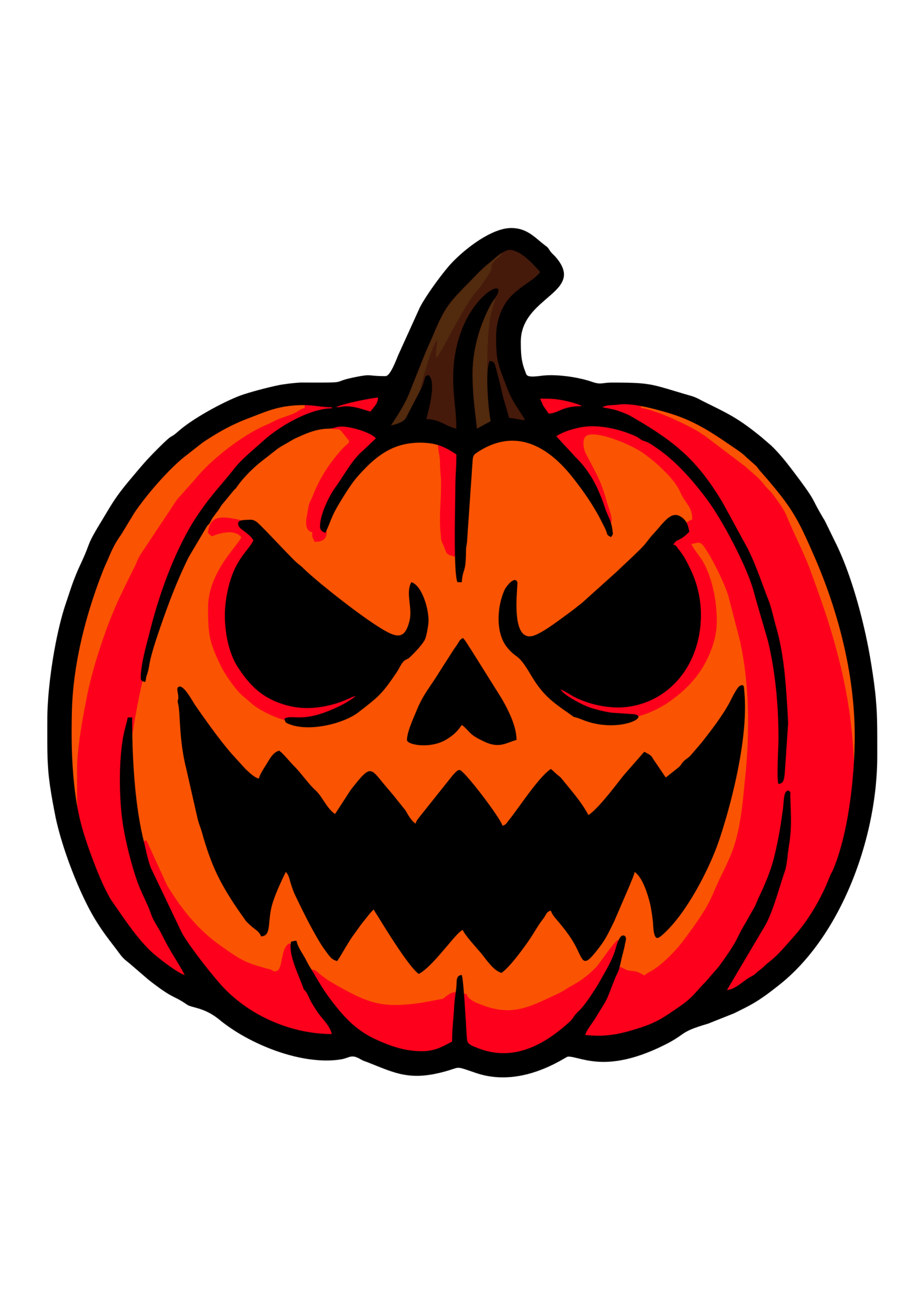 Halloween elements pumpkinhead artwork transparent background png