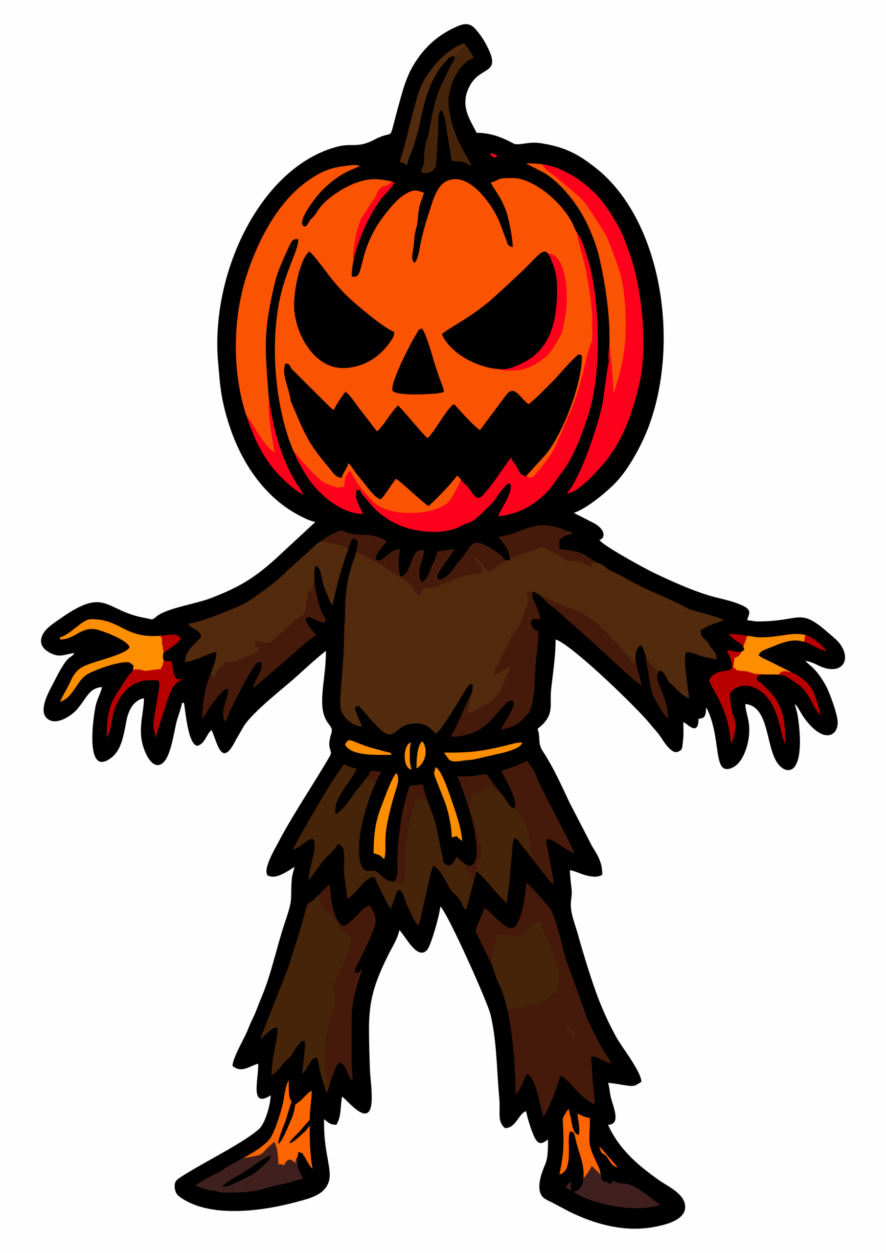 Halloween elements scarecrow pumpkinhead artwork transparent background png