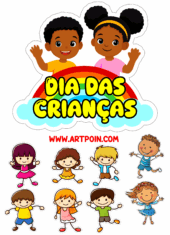 topo de bolo dia das crianças imagem bonita para decoração de festas