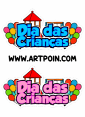 letreiro dia das crianças decoração