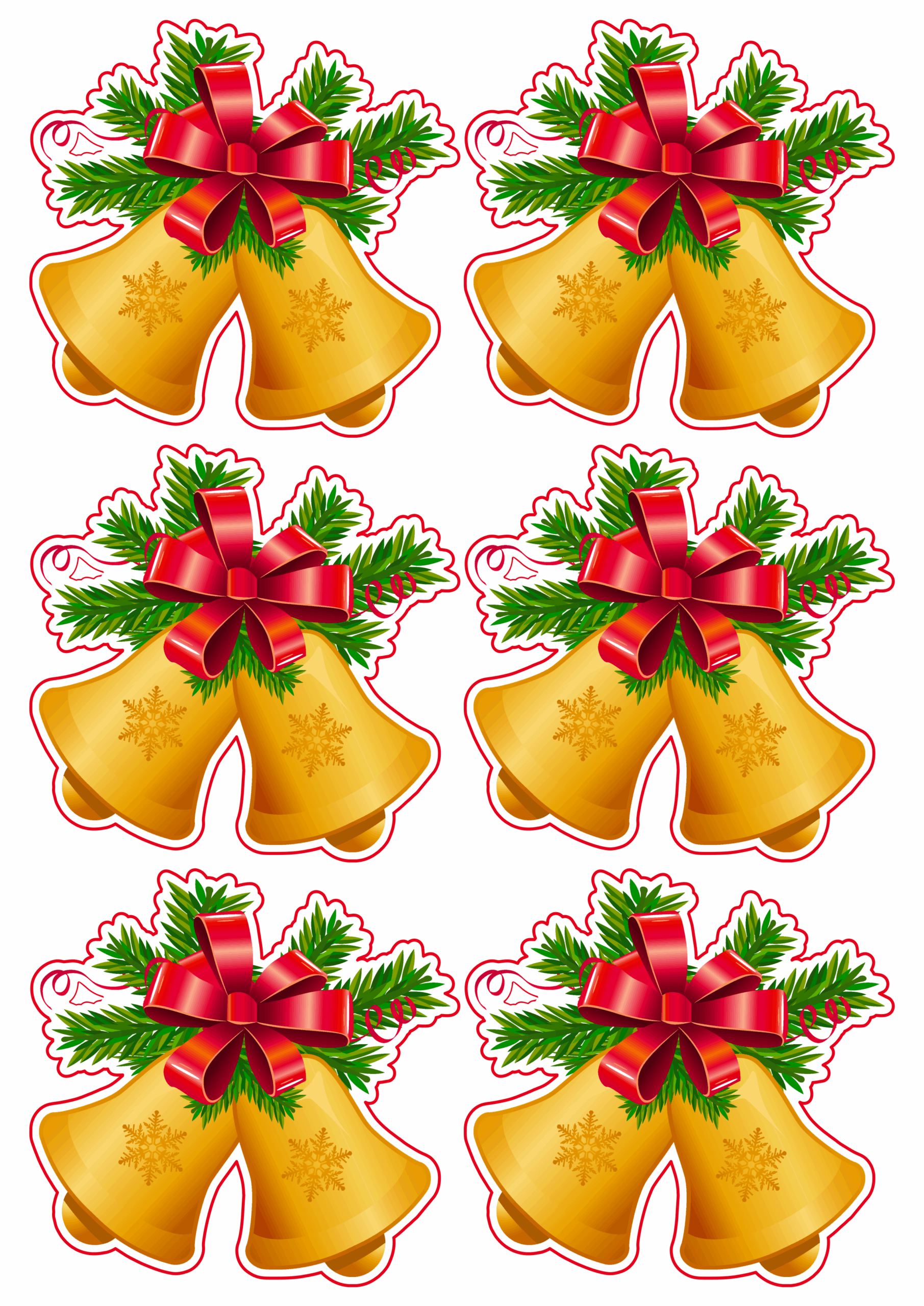 Merry christmas golden bells ornaments for party 6 images png