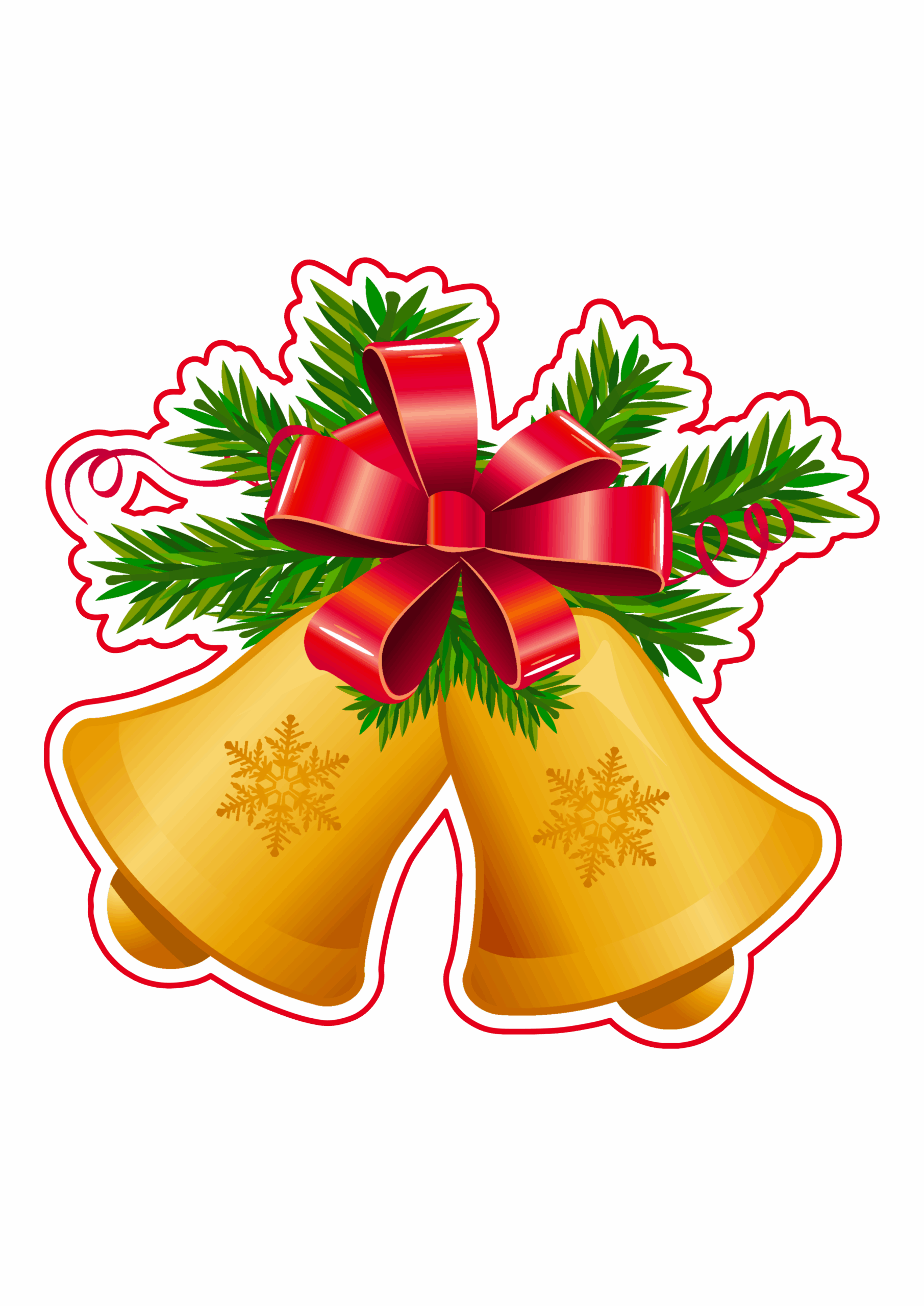 Merry christmas golden bells ornaments for party transparent background image png