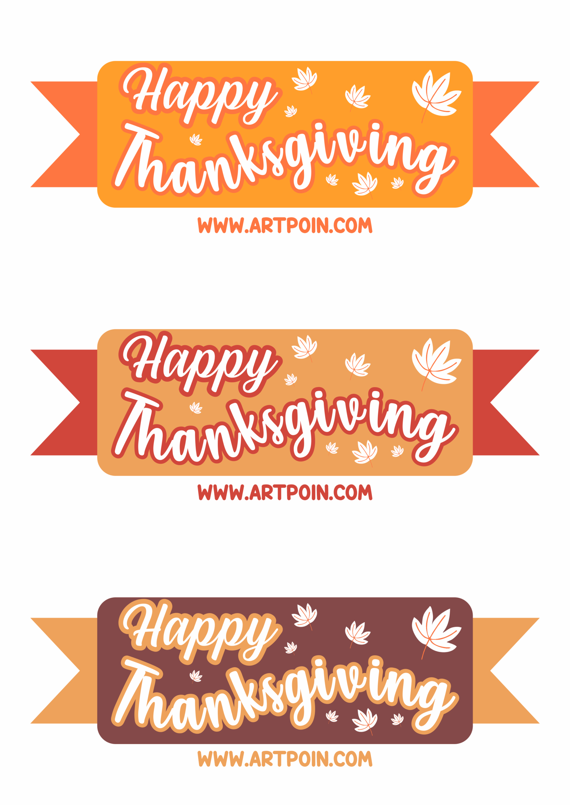 Thanksgiving day ribbons illustration png