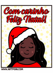 tags para brincos mimos para clientes feliz natal mulher negra