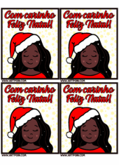 tags para brincos mimos para clientes feliz natal mulher negra 4 imagens