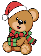 Christmas teddy bear cute image