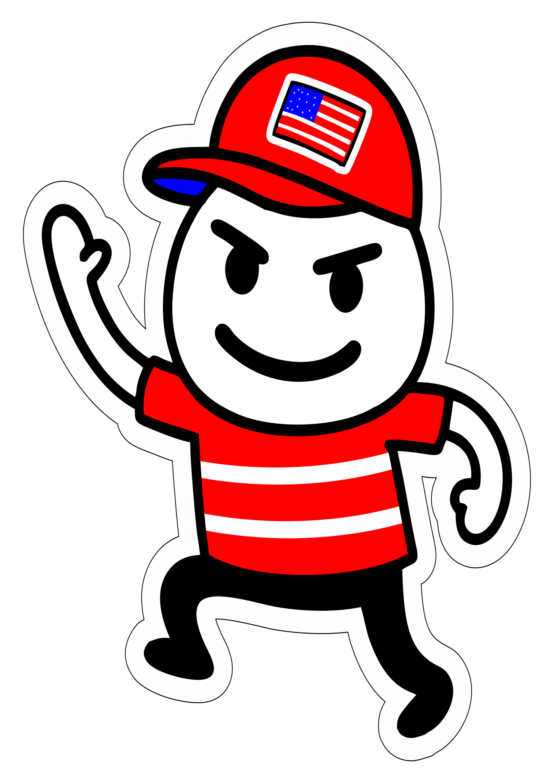 Estados Unidos copa do mundo 2026 flork of cows torcedor americano png