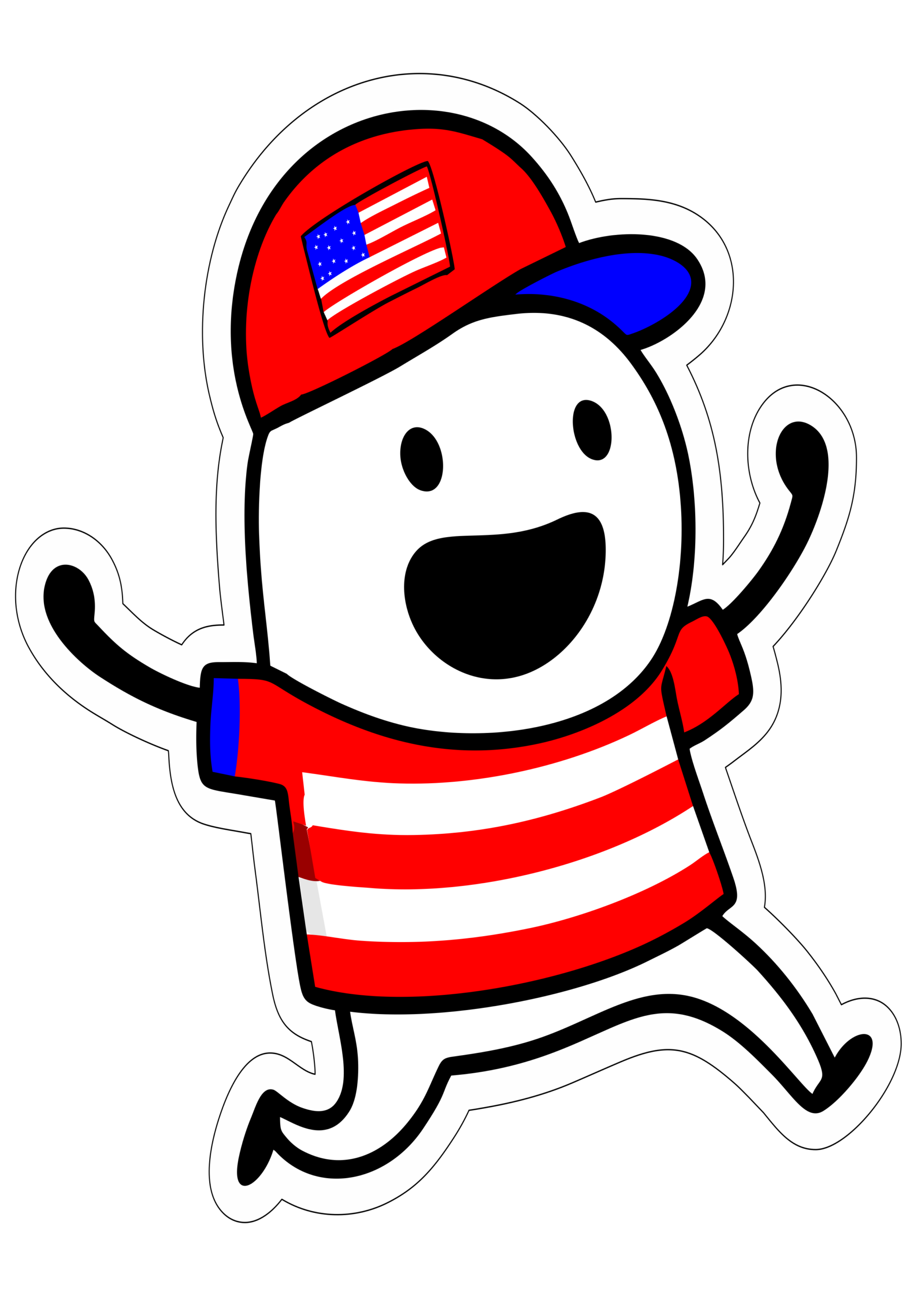 Estados Unidos copa do mundo 2026 flork of cows torcedor americano comemorando o gol png