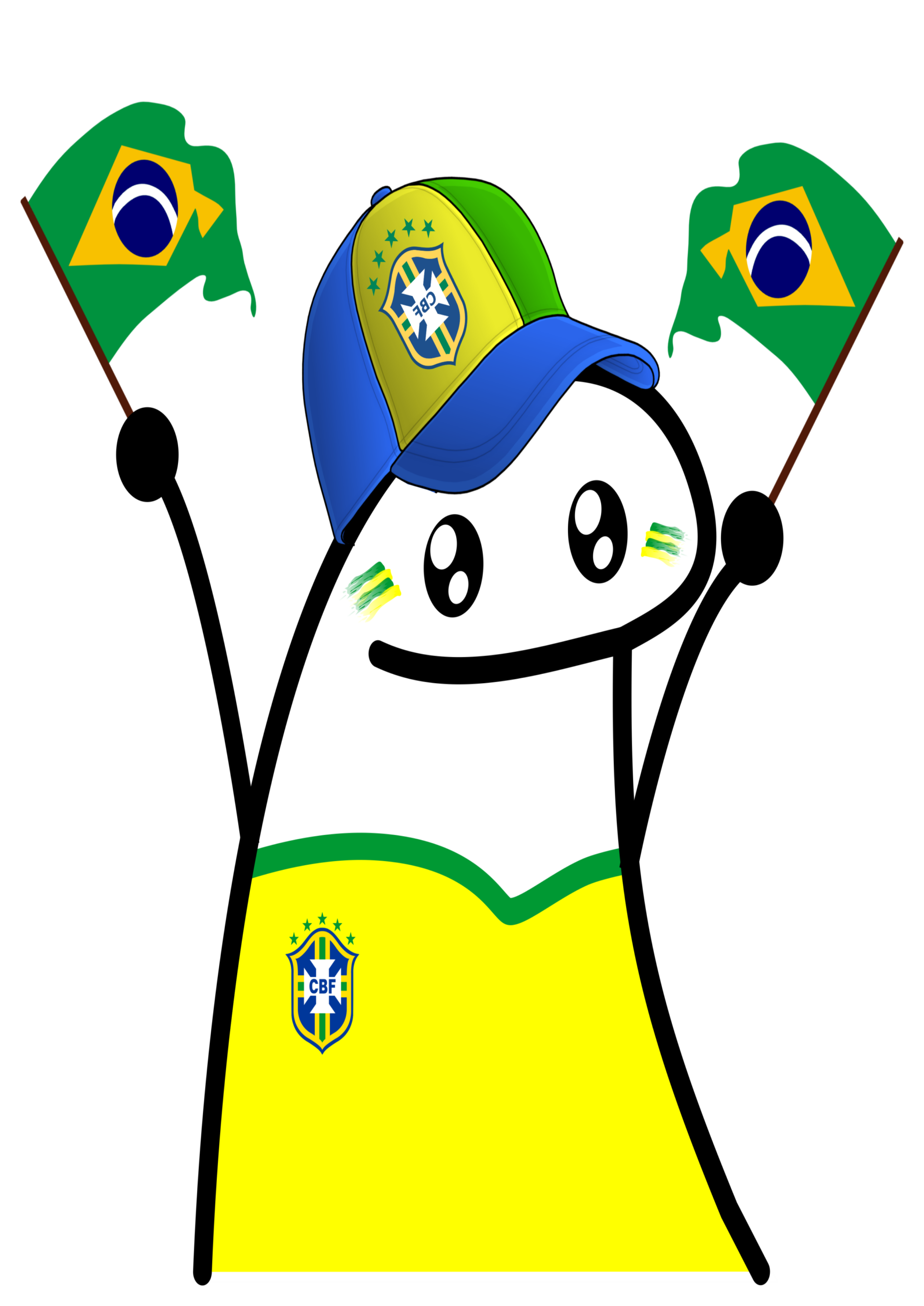 FIFA world cup 2026 USA Mexico and Canada Flork of cows brazilian fan png
