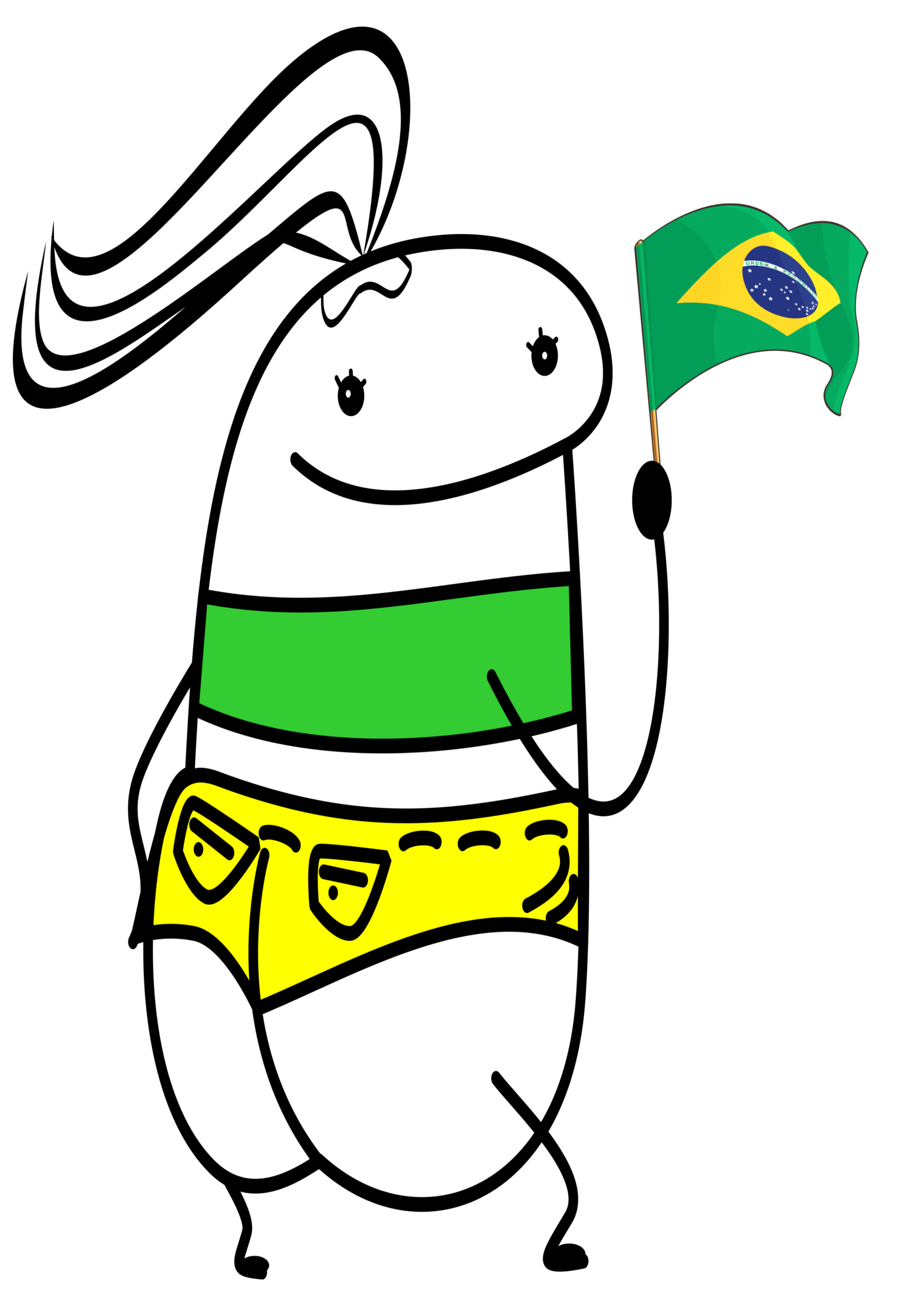 Flork of cows funny stickers for social media world cup 2026 brazilian fan png