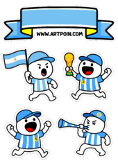 topo de bolo copa do mundo 2026 argentina torcedor flork of cows