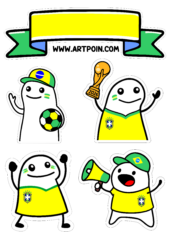 topo de bolo copa do mundo 2026 flork of cows brasil