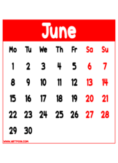calendar 2026 june