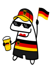 flork of cows torcedor da alemanha com cerveja copa do mundo 2026