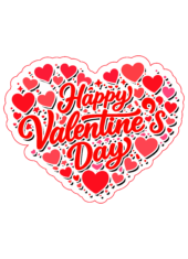 logo happy valentines day vermelho