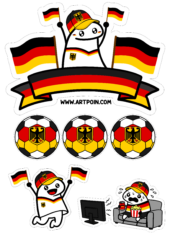 topo de bolo flork of cows torcedor da alemanha copa do mundo 2026